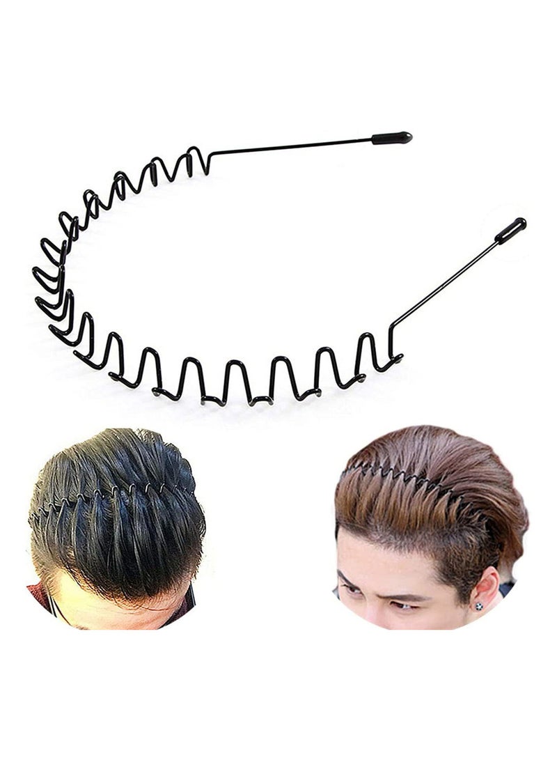 GGOOT Metal Hair Bands For Men Women Headbands Non Slip Unisex Wavy Spring Sports Headband Hair Band Hoop Clips  - Image 4