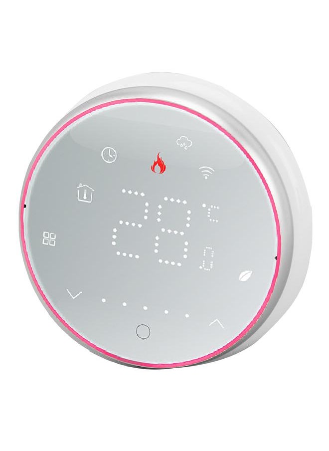 Thoraya - Smart Home Thermostat Wireless Smart WiFi Voice APP Controlled Thermostat with Round Base for Water Heating System AC95‑240V White - Image 1