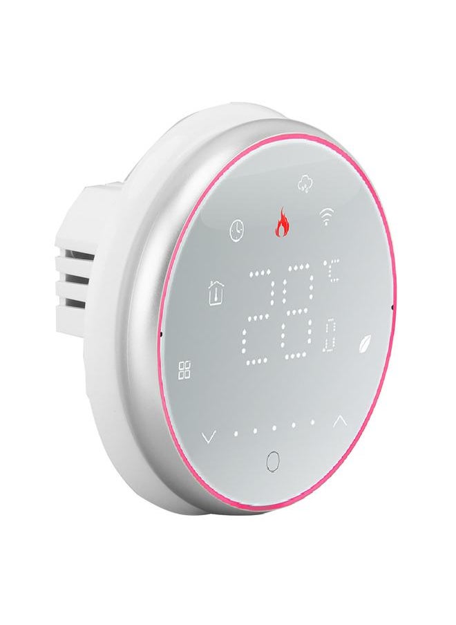 Thoraya Smart Home Thermostat Wireless Smart WiFi Voice APP Controlled Thermostat with Round Base for Water Heating System AC95‑240V White  - Image 4