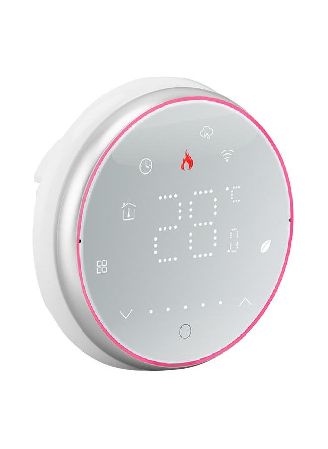 Thoraya Smart Home Thermostat Wireless Smart WiFi Voice APP Controlled Thermostat with Round Base for Water Heating System AC95‑240V White  - Image 5
