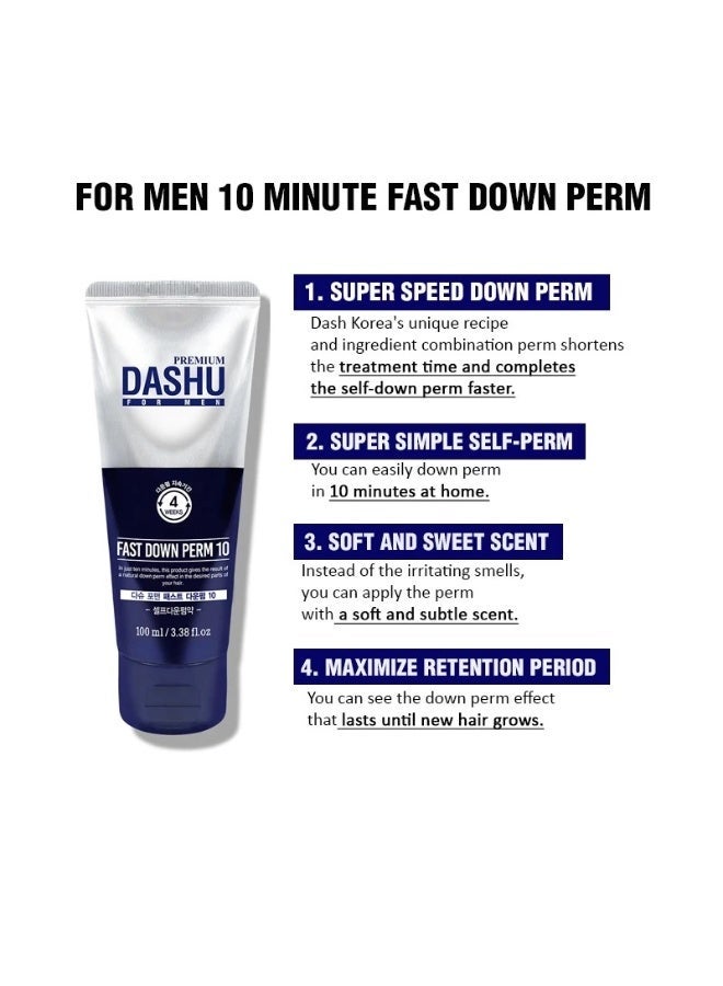 DASHU For Men Premium Fast Down Perm 10, 100ml - Image 3