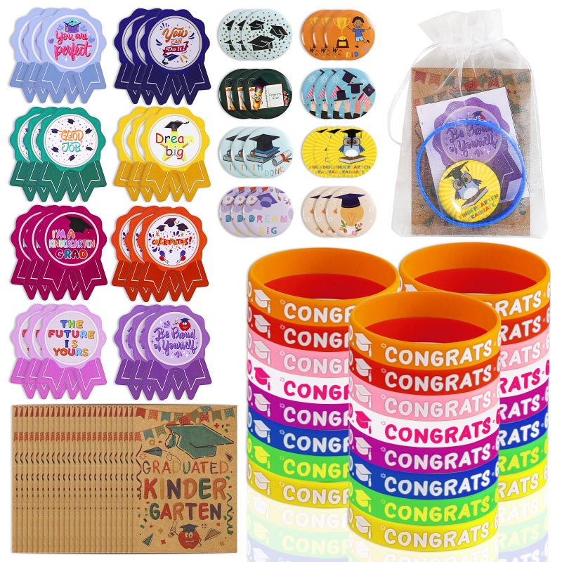 fethwoin 120Pcs Kindergarten Graduation Gifts for Boys and Girls Congrats Grad Kinder Graduation Gifts 2026 Kids Grad Wristbands Pins Presents for Pre k Graduation Party Decorations Favors - Image 2