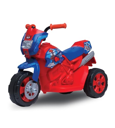 Kid Trax 6V Marvel Spiderman Disney Junior Toddler Bike Ride On Toys Kids Bike Outdoor Toys Tricycle Bikes Marvel Toys Trike Max Speed 15mph 1836 Months Max Weight of 44Lbs Red Blue - Image 1