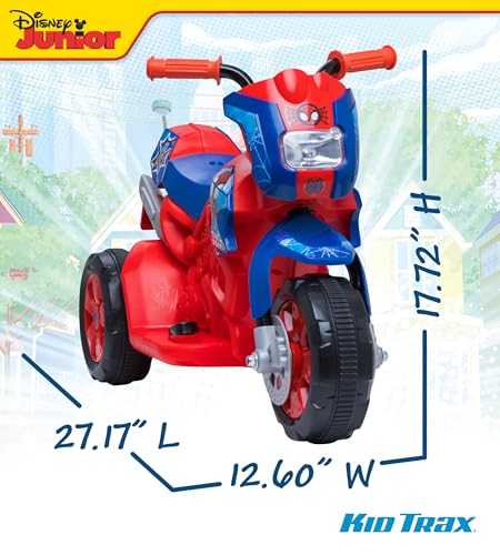 Kid Trax 6V Marvel Spiderman Disney Junior Toddler Bike Ride On Toys Kids Bike Outdoor Toys Tricycle Bikes Marvel Toys Trike Max Speed 15mph 1836 Months Max Weight of 44Lbs Red Blue - Image 5