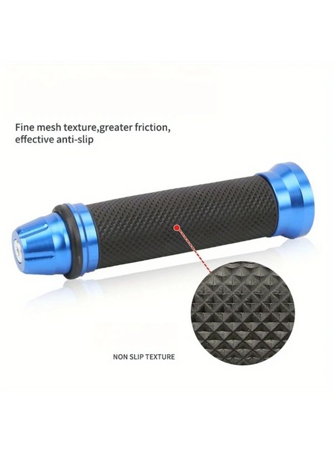 Orange Motorcycle Handlebar Grips Anti Slip Rubber Bicycle Mountain Cycle Hand Grips Pair - Image 3