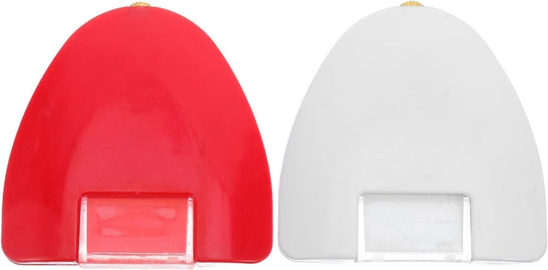 Generic 2Pcs Chalk Wheel Fabric Marker - Fabric Marking Tool Sewing Triangle Tailors Chalk for Quilt Textile Marking Craft Supplies Red & White - Image 1