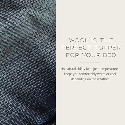 Pendleton Eco-wise Easy Care Wool Blanket Twin 66" x 96" - 100% Wool with Whipstitch Binding, All Season, Washable, Soft and Durable Blanket for Home and Outdoor Adventures - Charcoal - Image 5