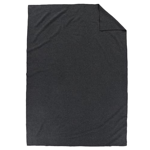 Pendleton Eco-wise Easy Care Wool Blanket Twin 66" x 96" - 100% Wool with Whipstitch Binding, All Season, Washable, Soft and Durable Blanket for Home and Outdoor Adventures - Charcoal - Image 1