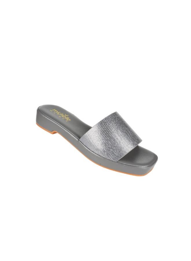 Michelle Morgan 092-2790 Michelle Morgan Ladies Fashion Heeled Sandals 114RJ93I Grey - Image 1