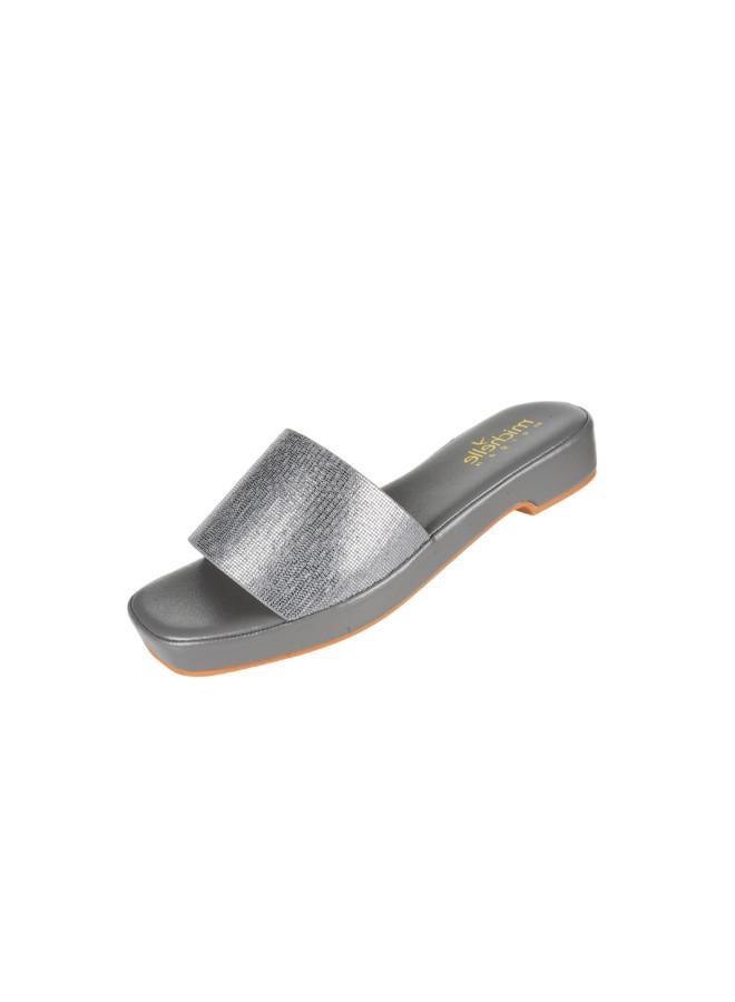 Michelle Morgan 092-2790 Michelle Morgan Ladies Fashion Heeled Sandals 114RJ93I Grey - Image 3