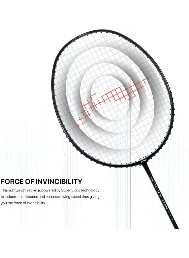 Li-Ning Wind Lite Stealth Carbon Fibre Strung Badminton Racket With Free Full Cover (Powered By Windstorm) - Image 2