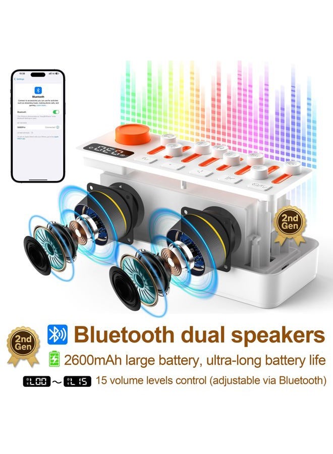 TMEHM White Noise Sleep Sound Machine with 8 Nature Sounds, Portable Bluetooth Speaker, 12 Colors Night Lights, Sleep Timer & Breathing Exercises, for Babies, Kids, and Adults - Image 5