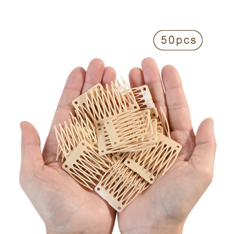 ياتشيو مجموعة مشابك شعر بتصميم مشط مصنوعة من البلاستيك مكونة من 50 قطعة - Image 4