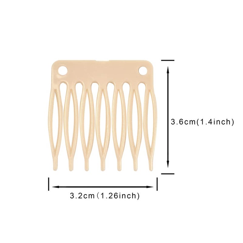 ياتشيو مجموعة مشابك شعر بتصميم مشط مصنوعة من البلاستيك مكونة من 50 قطعة - Image 2