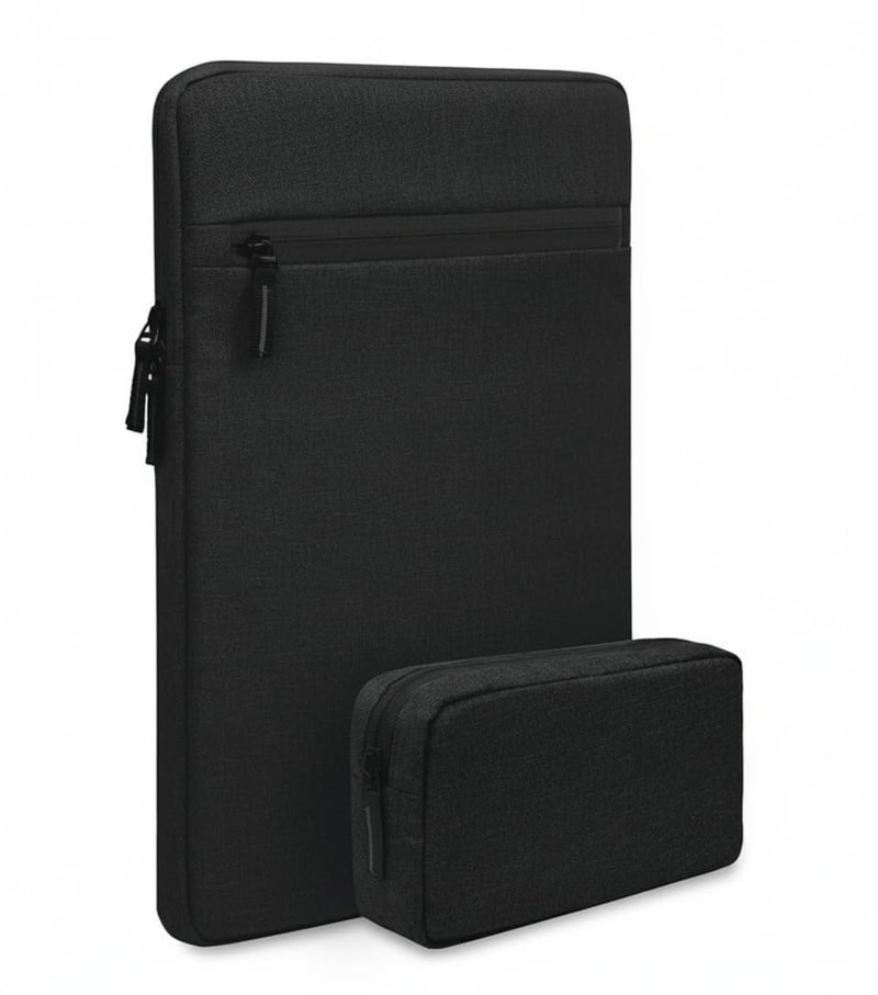 VIHOMI 16-inch Laptop Sleeve with Charger Pouch | Fits 15–15.6 inch Laptops | Waterproof, Shockproof & Stylish Cover | Unisex Laptop Case for Office, Travel & Daily Use | Black - Image 5