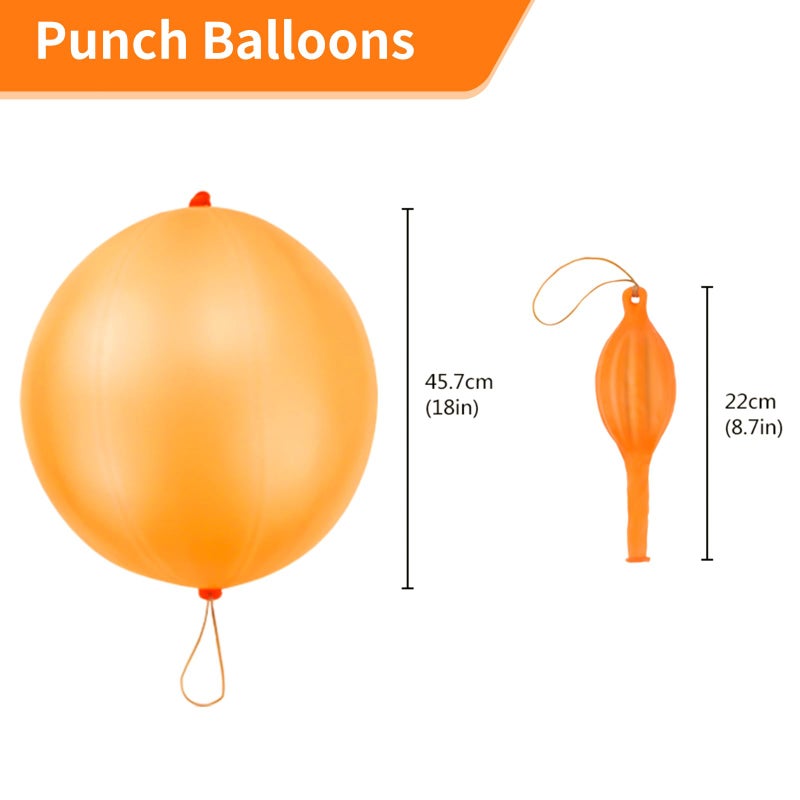 rubfac 25Pcs Punch Balloons, Party Favors for Kids, Thickened Heavy Duty Neon Punching Bouncy Balloon for Easter Egg Fillers,Birthday Party Goodie Bag Stuffers Exciting Outdoor Play Supply - Image 2
