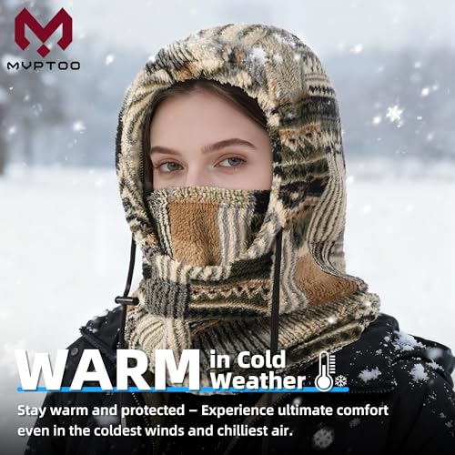 MVPTOO Ski Mask Balalclava Windproof Face Mask Warm Fleece Neck Cover for Cold Weather Helmet Hood for Men & Women (Sketch) - Image 3