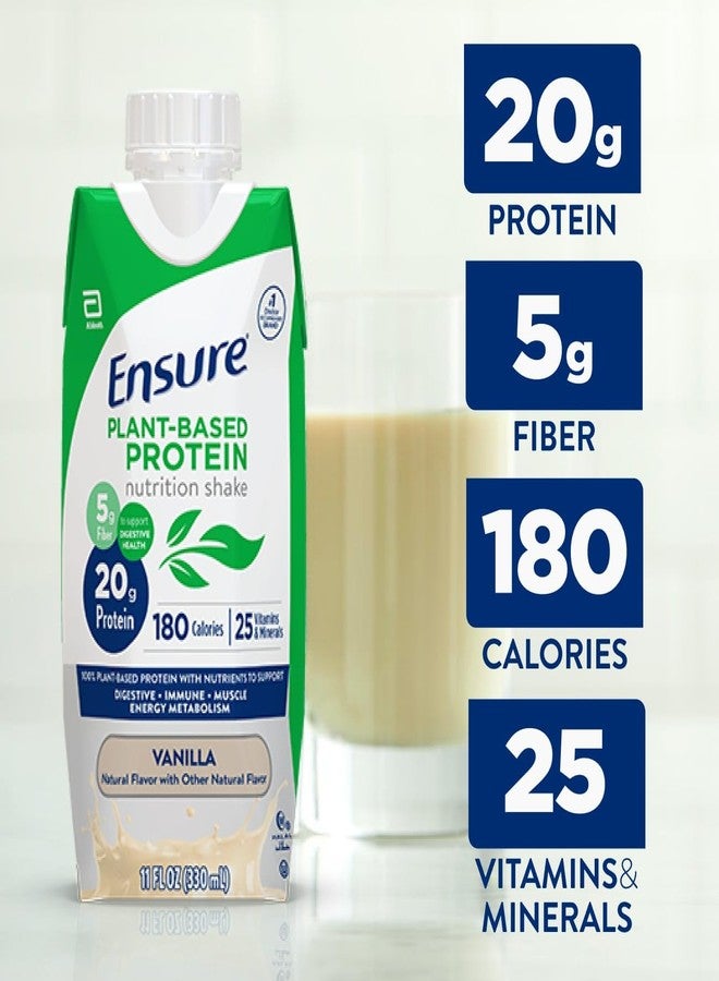 Ensure Plant-Based Vegan Protein Vanilla Nutrition Shake I Gluten-Free I Dairy-Free I Soy-Free Bottled Liquid Shake I 12 Pack - Image 3