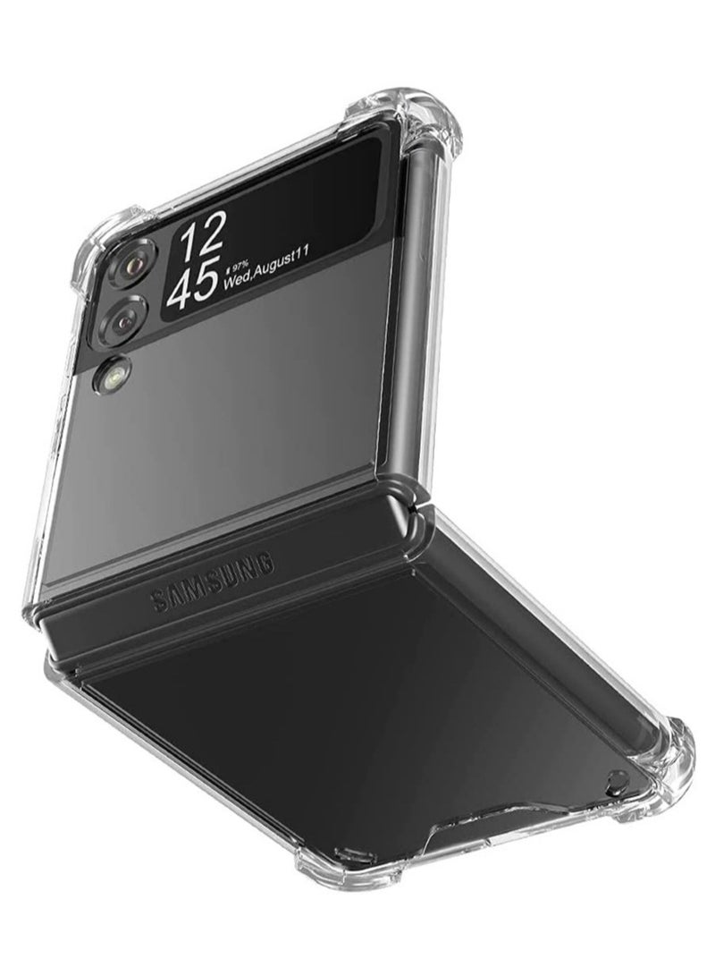 DUSALA Case for Samsung Galaxy Z Flip 3 5G Case Cover Clear Back Air Cushion Soft Silicone Shockproof Anti-Scratch Protective Bumper Shell Corner for Samsung Galaxy Z Flip3 5G - Image 5