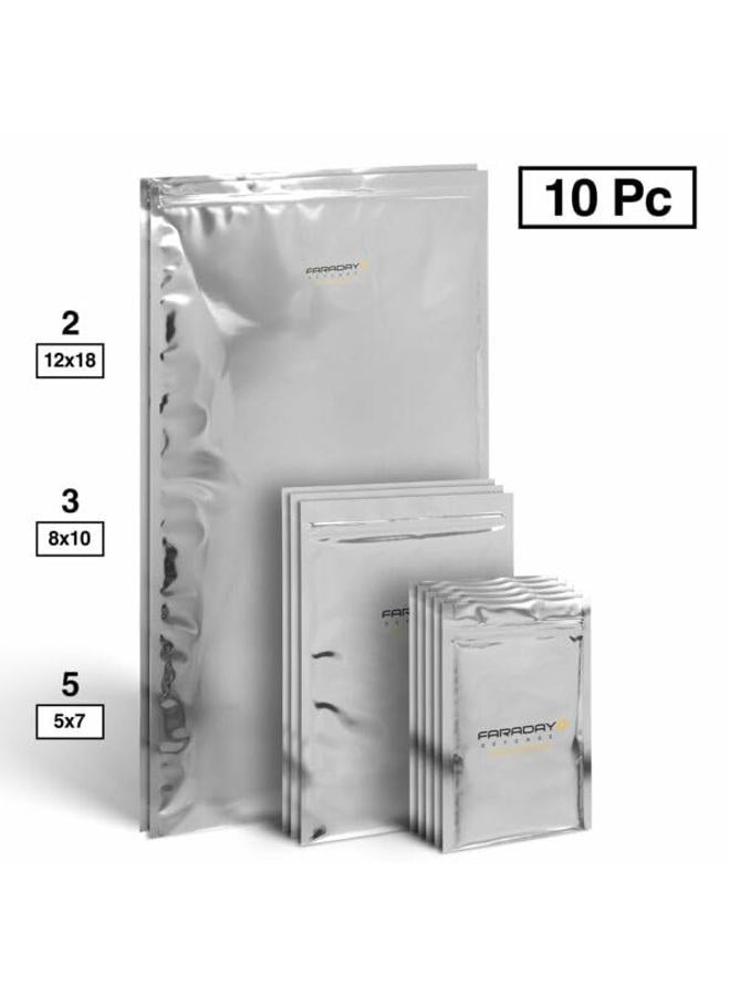 Faraday Defense حقائب EMP من Cage 10 قطع - درجة عسكرية، سميكة جداً - حقائب Solar Flare، طبقتين معدنيتين، مواصفات كاملة، مجموعة درع كهربائي ثقيلة، لابتوب/دفتر كبير جداً - Image 2