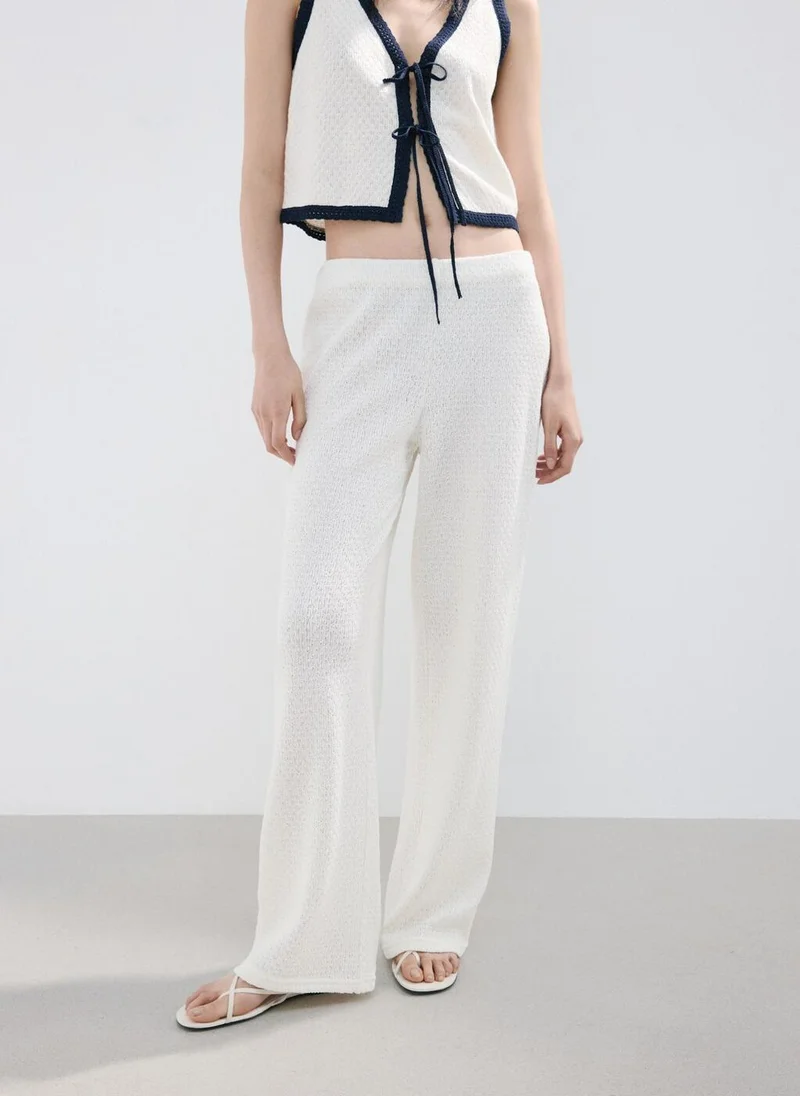 مانجو Straight knitted pants
