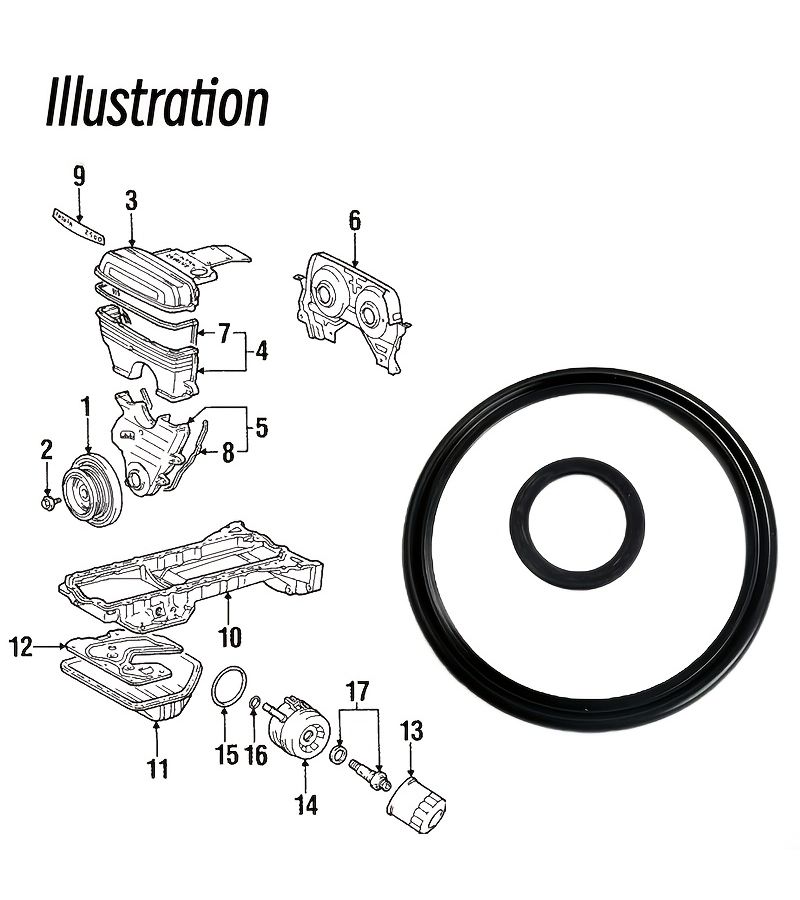Engine Oil Cooler O-Rings 90301 61003 Fit TOYOTA 4Runner Pickup Supra Replacement - Image 3