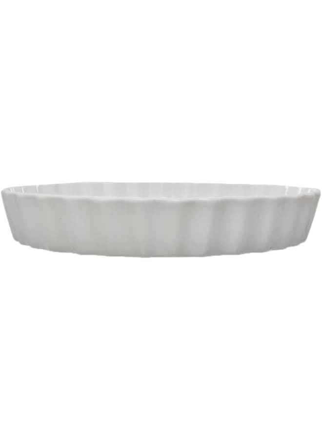 Rosa Tart Whiteporcelain Tart Tray With Durable Material For Home - Image 2