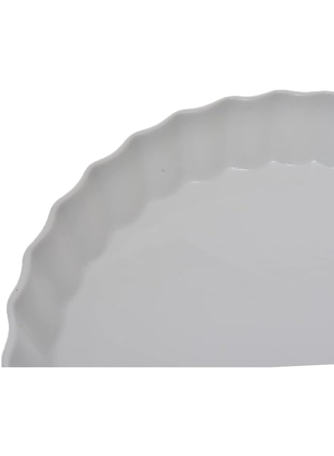 Rosa Tart Whiteporcelain Tart Tray With Durable Material For Home - Image 3