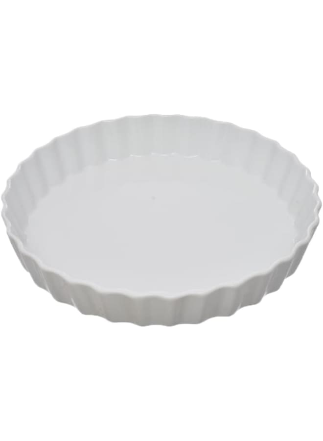 Rosa Tart Whiteporcelain Tart Tray With Durable Material For Home - Image 1