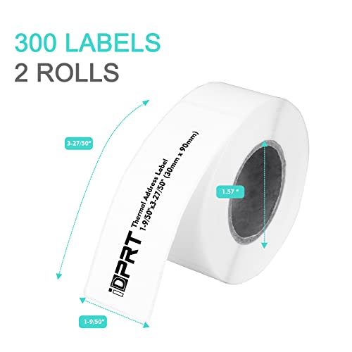 iDPRT Thermal Mailing Address Labels - 1.18"x3.54" (30mm90mm), 2 Rolls of 300pcs, Barcode Compatible With iDPRT, Rollo, DYMO, Zebra, Direct Thermal Sticker for QR Code, FBA - Image 3