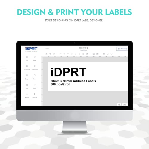 iDPRT Thermal Mailing Address Labels - 1.18"x3.54" (30mm90mm), 2 Rolls of 300pcs, Barcode Compatible With iDPRT, Rollo, DYMO, Zebra, Direct Thermal Sticker for QR Code, FBA - Image 5