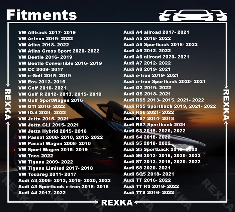 Rexka 15 Sets T25 M5 Fender Liner Bumper Cover Splash Shield Scew U Nut Kit for VW N90974701 N90959101 - Image 3