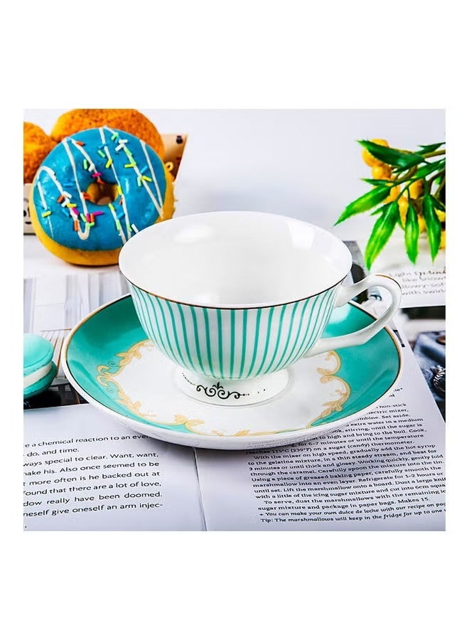 Sharpdo 2-Piece Cup And Saucer Set Green 12.5x6cm - Image 4