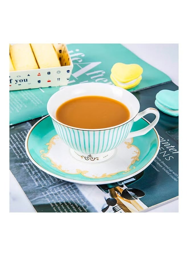Sharpdo 2-Piece Cup And Saucer Set Green 12.5x6cm - Image 5