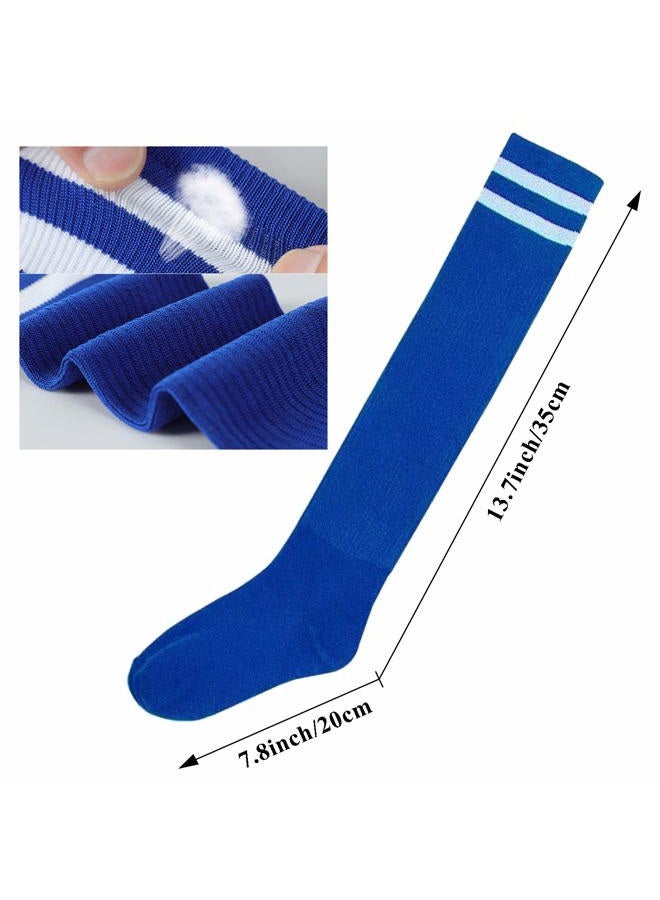 Aulufft Cooyeah Neon Knee High Socks, 8 Pairs Striped Tube Sock Athletic Baseball Basketball Dance Neon Colored Soccer Socks for Adult Girls Women Youth, 8 Colors/Set - Image 3