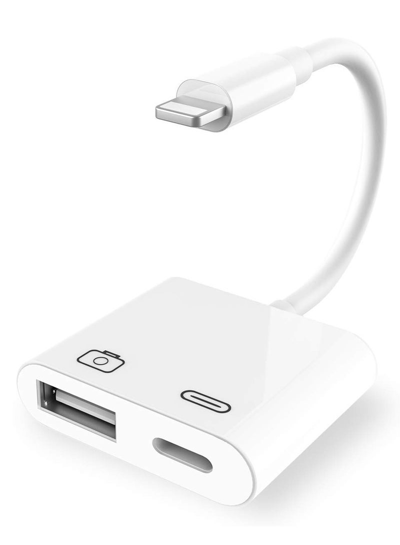 ELTRAZONE Lghtning to USB3 Camera Adapter White - Image 1