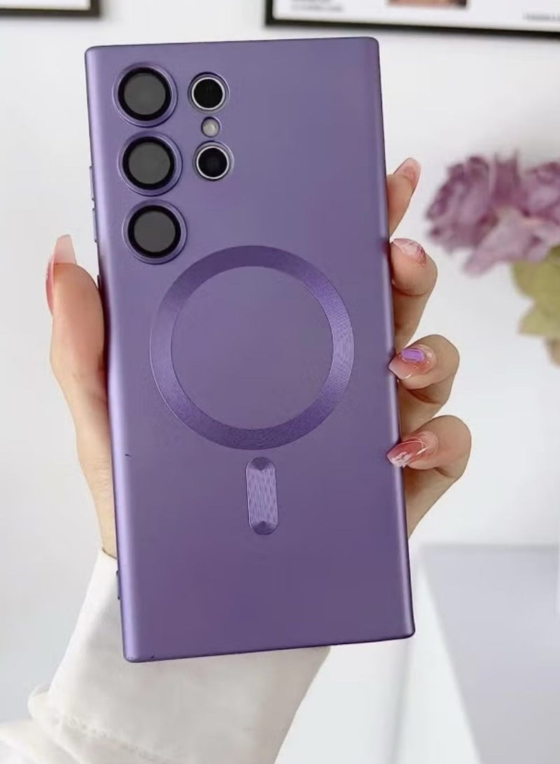 Galaxy S23 Ultra Case with Full Camera Lens Protection, Soft TPU Anti-Scratch Shockproof Phone Case with Wireless Charging for Samsung Galaxy S23 Ultra 5G, Purple - Image 3