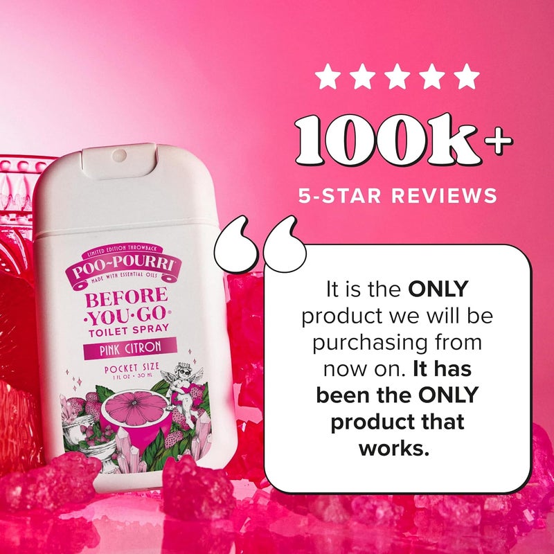 Before-You-Go Pocket Toilet Spray, Pink Citron, 1 Fl Oz - Image 4