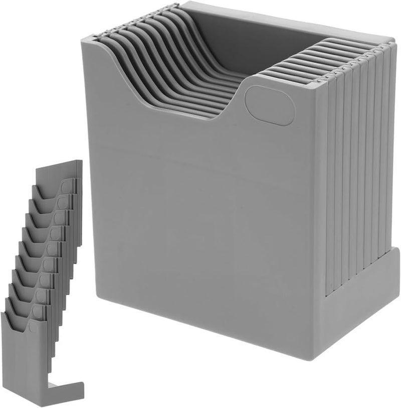 Retractable Attendance Card Holder 10 Slots Expandable Time Clock Rack Black - Image 3