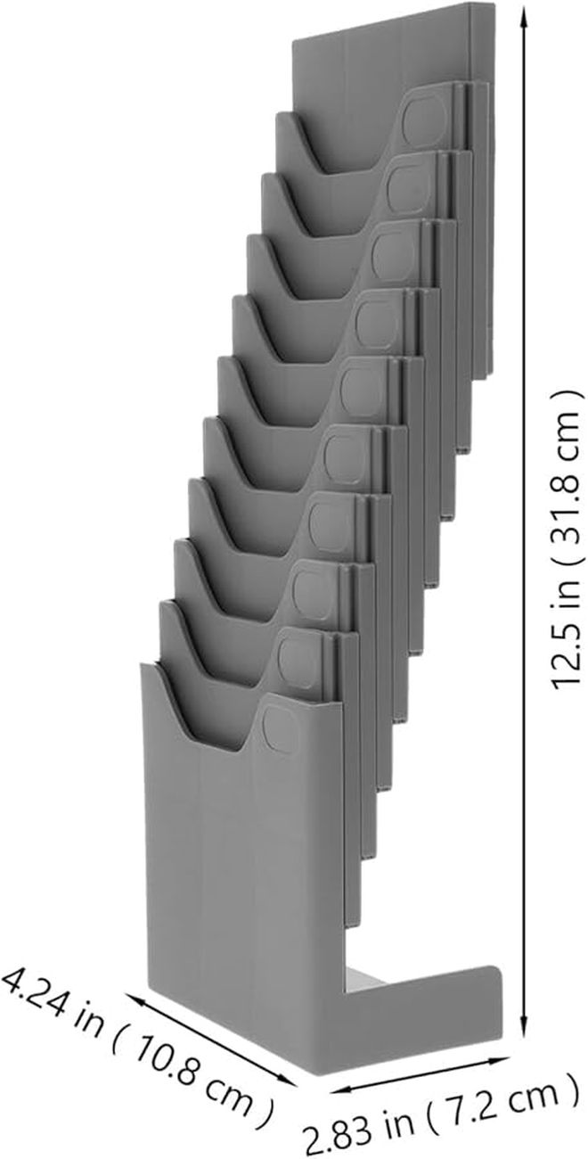Retractable Attendance Card Holder 10 Slots Expandable Time Clock Rack Black - Image 4