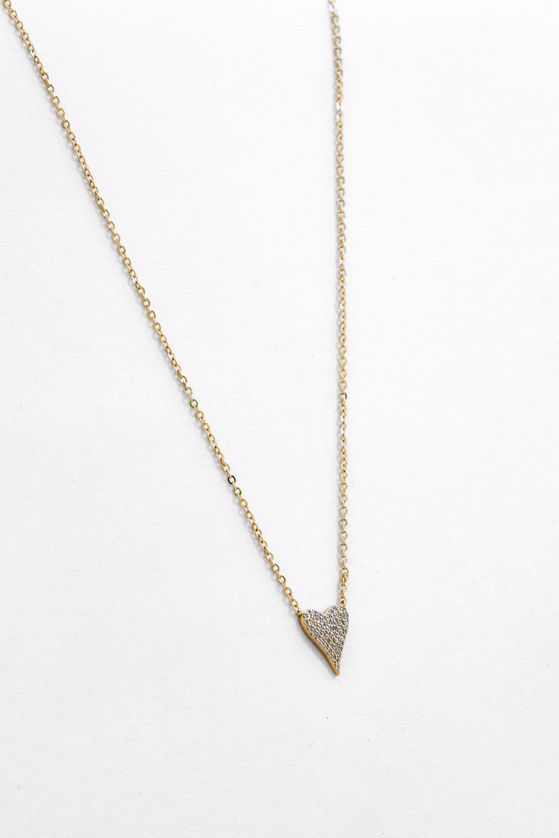 Sweet & Simple Women 3 Pcs Crystal Pendant Necklace and Studs Earrings, Gold - Image 4
