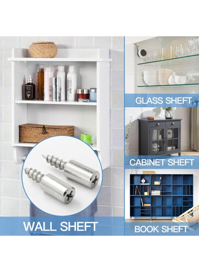 دبابيس أرفف مثبتة، أوتاد أرفف مطلية بالنيكل، حاملات أرفف الخزانة، أوتاد دعم الأرفف، حوامل أرفف صغيرة، أوتاد رأس فيليبس للأرفف والخزائن وخزانة الكتب والخزانة.- بغطاء شفاف - Image 4