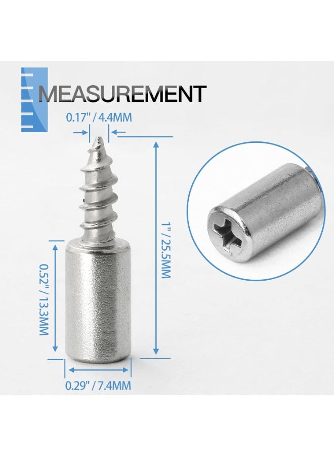 دبابيس أرفف مثبتة، أوتاد أرفف مطلية بالنيكل، حاملات أرفف الخزانة، أوتاد دعم الأرفف، حوامل أرفف صغيرة، أوتاد رأس فيليبس للأرفف والخزائن وخزانة الكتب والخزانة.- بغطاء شفاف - Image 2