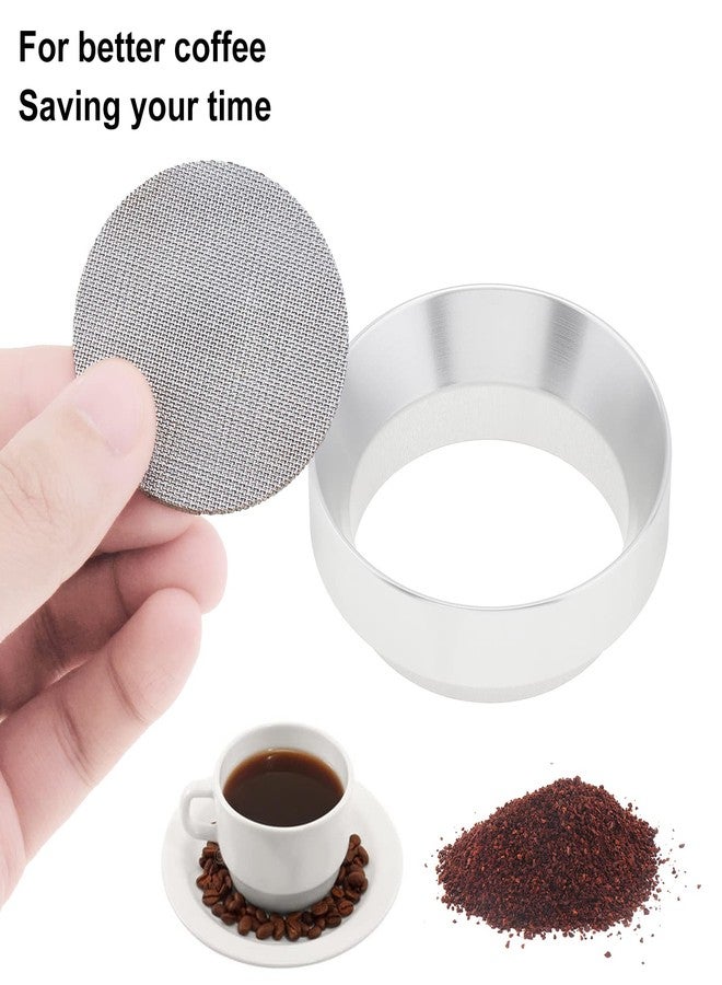 TQEONKL 51mm Espresso Dosing Funnel and Puck Screen, Magnetic Espresso Coffee Dosing Ring, Reusable 1.7mm Thickness Espresso Puck Screen 316 Stainless Steel Fits 51mm Portafilter - Image 2