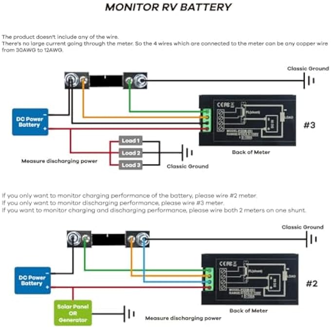 NALACAL Digital Ammeter Voltmeter Dc 65100V 0100A Lcd Display Digital Power Monitoring Meter Voltage Current Power Energy Meter Ammeter Voltmeter Multimeter With 100A Current Shunt - Image 5