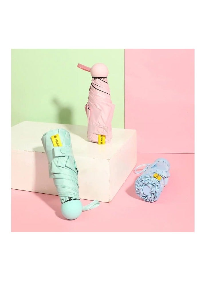 Small Folding Capsule Umbrella Pink