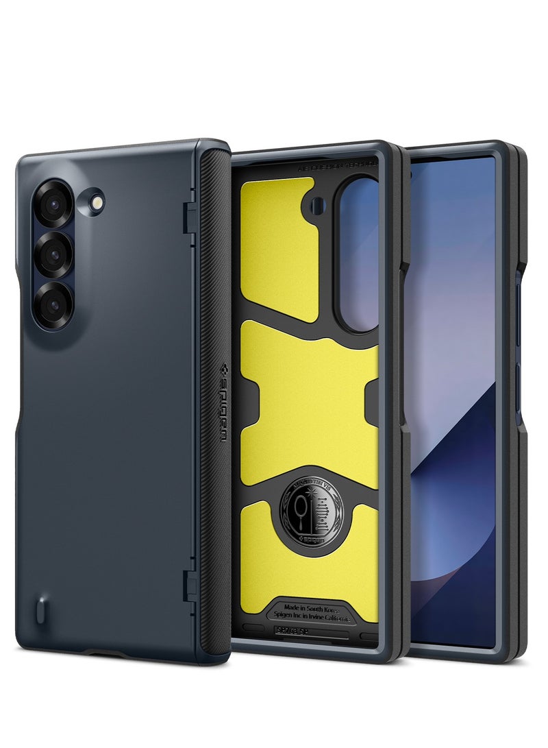 Spigen Slim Armor Pro Samsung Galaxy Fold 6 Case Cover [Hinge Coverage] [Mil Grade Protection] - Metal Slate - Image 1