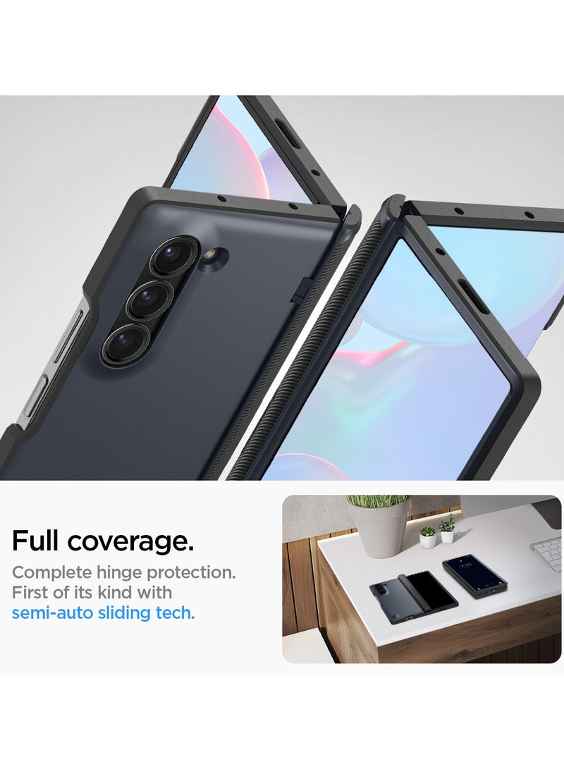 Spigen Slim Armor Pro Samsung Galaxy Fold 6 Case Cover [Hinge Coverage] [Mil Grade Protection] - Metal Slate - Image 4