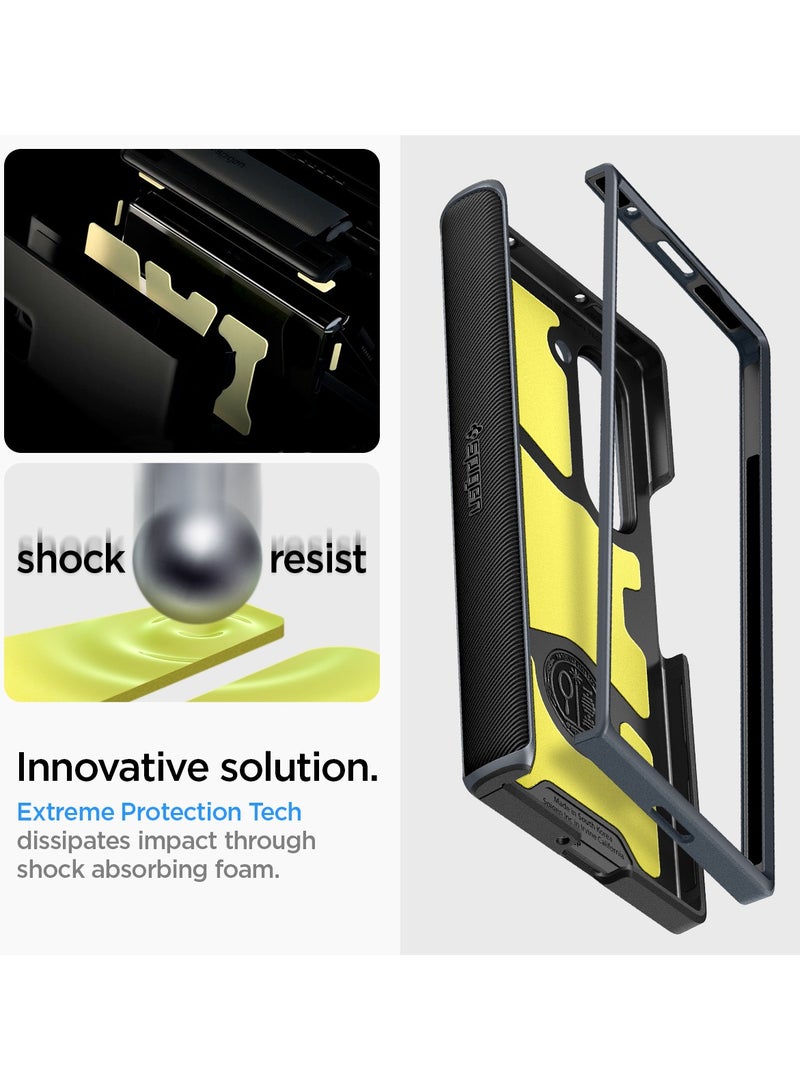 Spigen Slim Armor Pro Samsung Galaxy Fold 6 Case Cover [Hinge Coverage] [Mil Grade Protection] - Metal Slate - Image 5