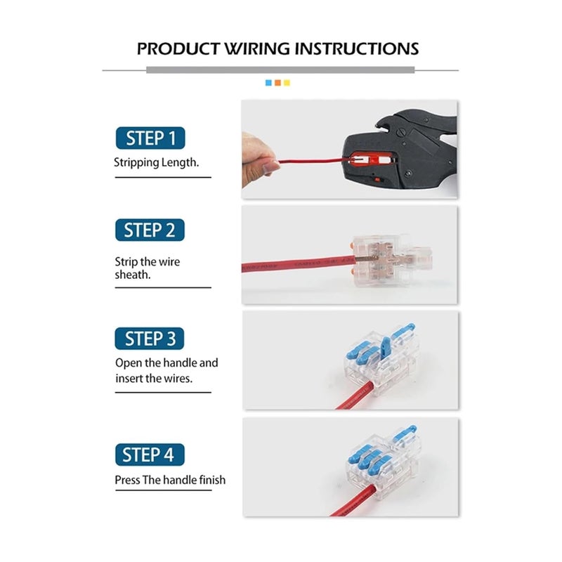 5Pcs Mini Fast Compact Splicing Conductor Connector 1 In Multiple Out Splitter Terminal Block D1 2TBL - Image 5